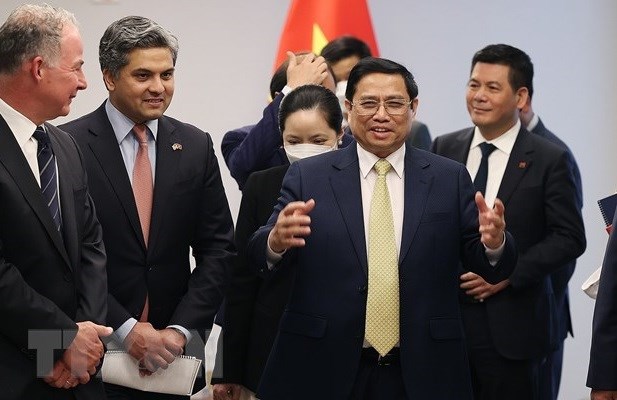 Premier vietnamita recibe a gerentes de organizaciones mundiales hinh anh 1