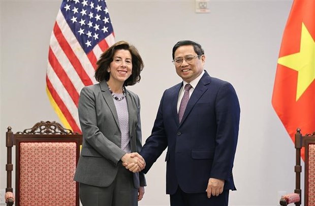 Premier vietnamita se reune con secretaria de Comercio de Estados Unidos hinh anh 1