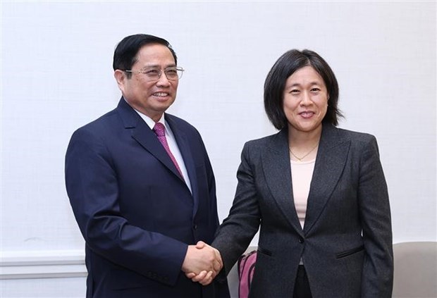 Primer ministro de Vietnam recibe a representante comercial de Estados Unidos hinh anh 1
