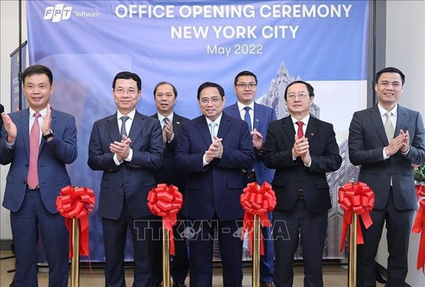 Premier vietnamita asiste a la inauguracion de segunda oficina de FPT en Nueva York hinh anh 1