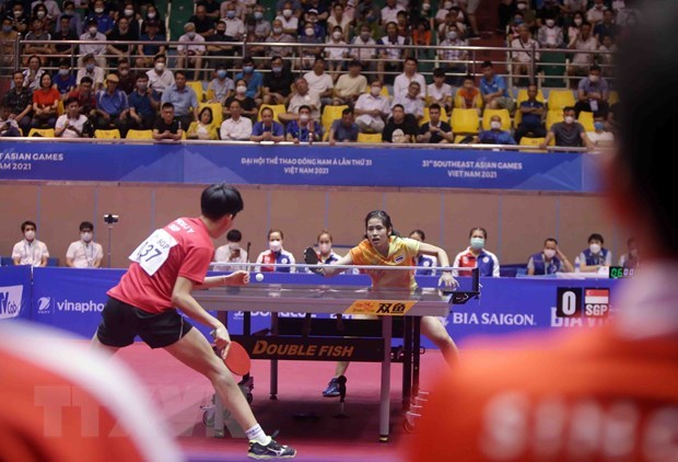 SEA Games 31: Tailandia gana medallas de oro en tenis de mesa hinh anh 1