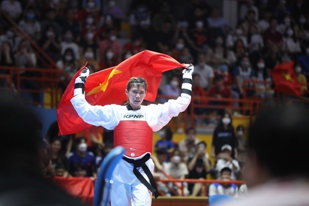 SEA Games 31: Dos medallas de oro mas para el equipo vietnamita de taekwondo hinh anh 1
