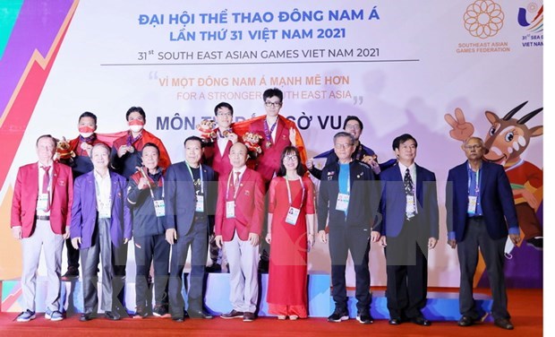 SEA Games 31: Equipo de ajedrez vietnamita lidera con siete medallas de oro hinh anh 1