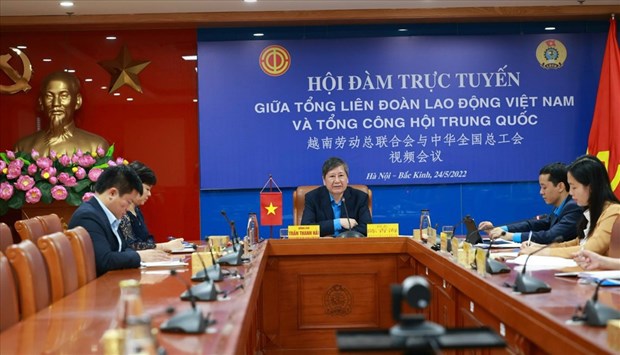 Fortalecen Vietnam y China intercambio de experiencias en actividades sindicales hinh anh 1