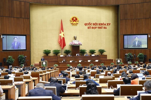 Asamblea Nacional de Vietnam debate programa de confeccion de leyes y ordenanzas hinh anh 1
