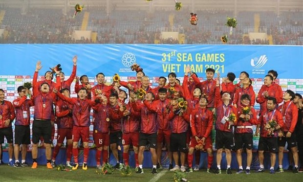 SEA Games 31: AFC y federaciones regionales felicitan exito de futbol vietnamita hinh anh 1