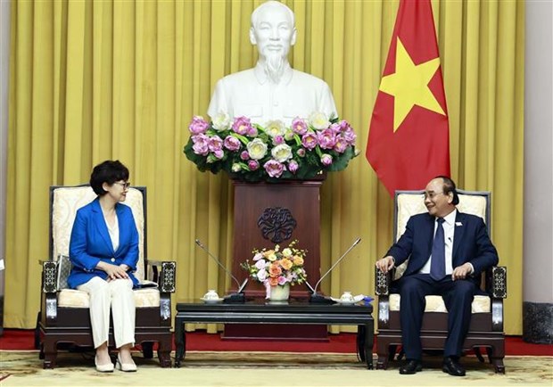 Presidente vietnamita recibe a Asociacion de Sudcoreanos en el pais hinh anh 1