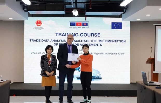 Union Europea y Vietnam se esfuerzan por evaluar implementacion de EVFTA hinh anh 1
