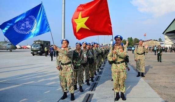 Parten miembros restantes del primer equipo de ingenieros de Vietnam a mision de ONU en Abyei hinh anh 1