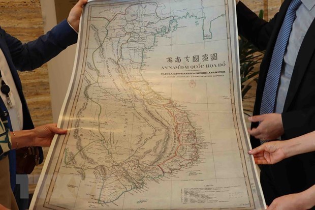 Vietnam entrega valioso mapa a Casa de Historia Europea en Belgica hinh anh 1