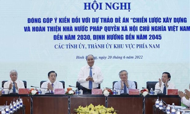 Vietnam continua evaluacion para perfeccionar construccion de Estado de derecho socialista hinh anh 1
