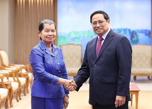 Destacan relacion de buena vecindad y cooperacion integral entre Vietnam y Camboya hinh anh 1