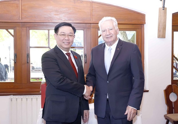 Maximo dirigente legislativo vietnamita se reune con vicepresidente del Parlamento hungaro hinh anh 1