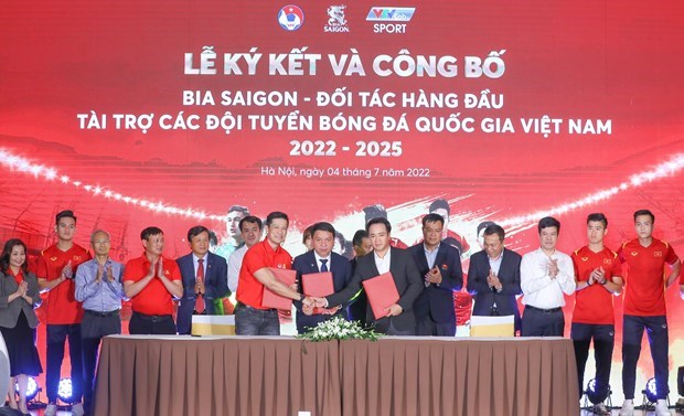 Empresa vietnamita patrocina equipos nacionales de futbol hinh anh 2