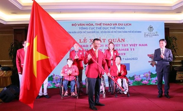 Realizan acto de despedida a atletas vietnamitas participantes en Juegos Paralimpicos de ASEAN hinh anh 1