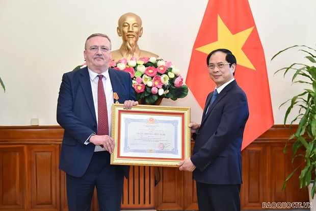Entregan Orden de Amistad al embajador hungaro en Vietnam hinh anh 1