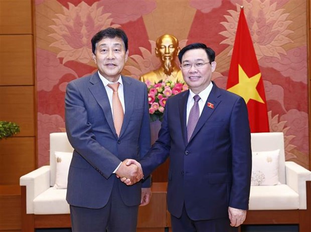 Presidente de Asamblea Nacional de Vietnam recibe a representante de Grupo surcoreano Hana hinh anh 1