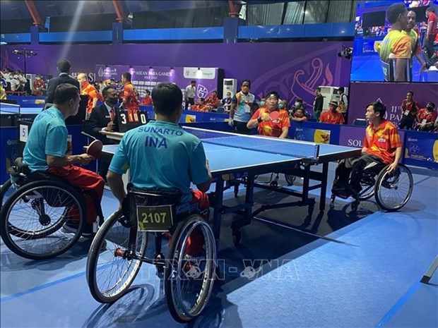 Tenis de mesa vietnamita apunta alto en Juegos Paralimpicos de ASEAN 2022 hinh anh 1