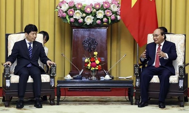Presidente vietnamita recibe a gobernador de prefectura japonesa de Gunma hinh anh 1