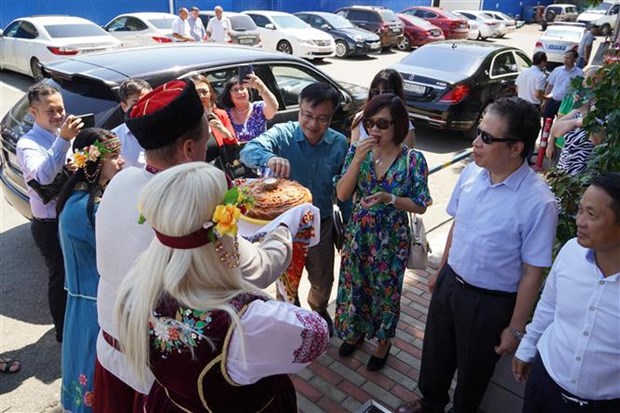 Embajador de Vietnam se reune con connacionales en ciudad rusa hinh anh 2