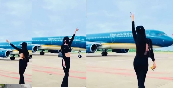 Prohiben volar a mujer vietnamita por posar en pista de aeropuerto para video de Tiktok hinh anh 1