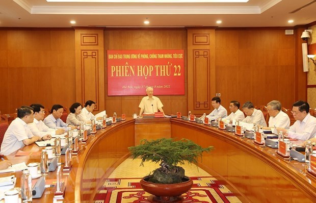 Maximo dirigente partidista vietnamita exige reforzar labores anticorrupcion hinh anh 1