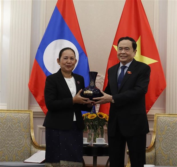 Agilizan lazos de coopercion entre Asambleas Nacionales de Vietnam y Laos hinh anh 1