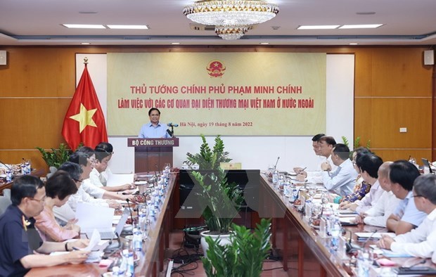 Premier vietnamita se reune con agencias de representacion comercial nacional en exterior hinh anh 1