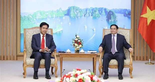 Premier vietnamita recibe a ministro de Justicia de Laos hinh anh 1