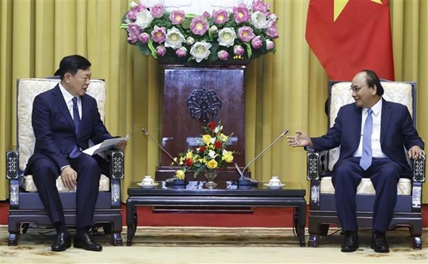 Presidente de Vietnam propone a grupo Lotte aumentar inversiones en pais hinh anh 1