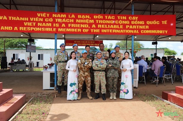 Ingenieros militares de Vietnam en la UNISFA celebran encuentro por efemerides del pais hinh anh 2