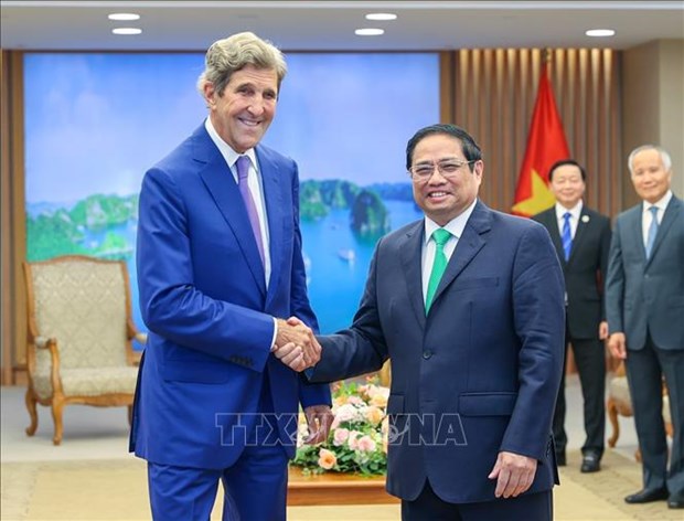 Primer ministro de Vietnam recibe a John Kerry hinh anh 1