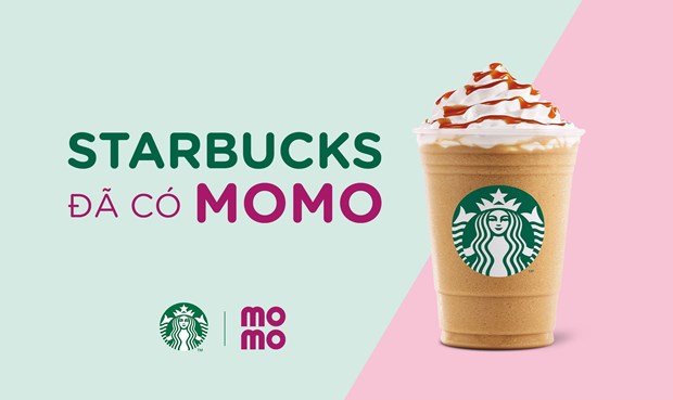 Momo deviene primera e-billetera para el pago en cadena de Starbucks Vietnam hinh anh 1
