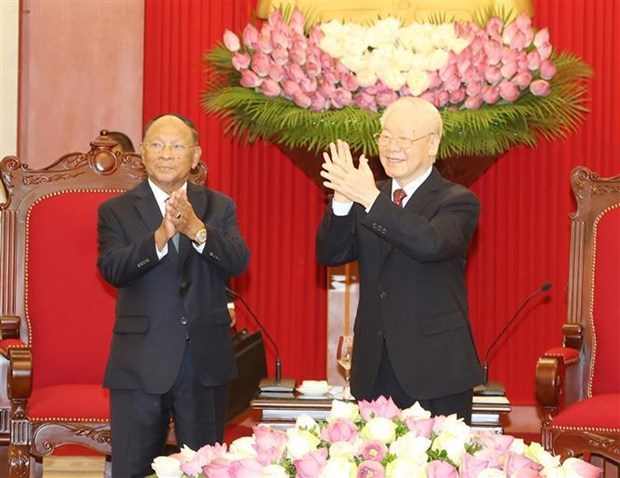 Maximo dirigente del PCV resalta apoyos mutuos entre Vietnam y Camboya hinh anh 1
