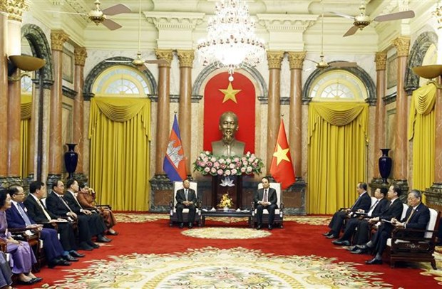 Presidente vietnamita recibe a titular legislativo camboyano hinh anh 2