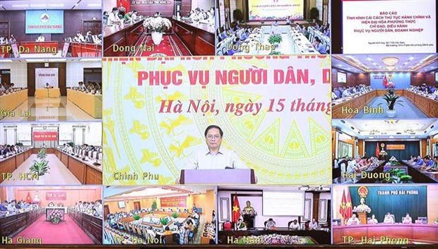 Primer ministro de Vietnam preside conferencia sobre reformas de procedimientos administrativos hinh anh 1