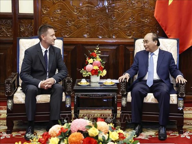 Presidente vietnamita recibe a embajadores de Paises Bajos, Hungria, Australia y Luxemburgo hinh anh 2