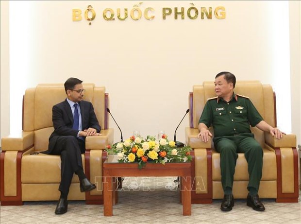 Viceministro de Defensa de Vietnam recibe a saliente embajador indio hinh anh 1