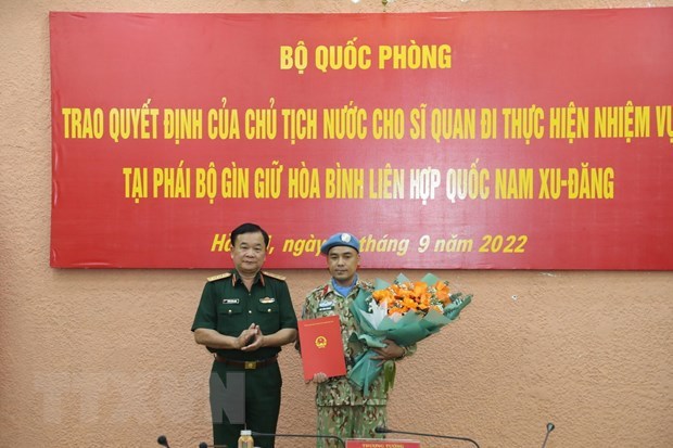 Vietnam envia otro oficial a mision de mantenimiento de paz de ONU hinh anh 1