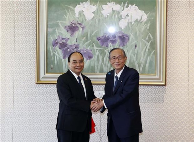 Presidente vietnamita se reune con titular de la Camara de Representantes de Japon hinh anh 1