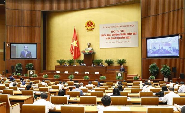 Inauguran Conferencia sobre programa de supervision del Parlamento vietnamita de 2023 hinh anh 1