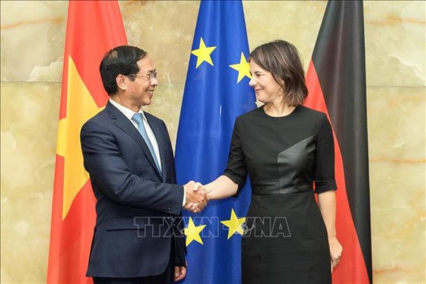 Canciller de Vietnam realiza visita oficial a Alemania hinh anh 1
