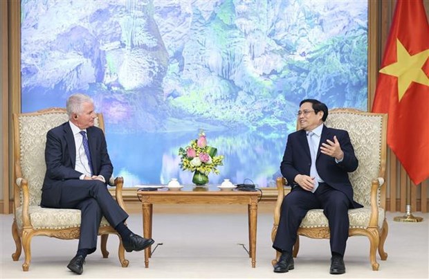 Recibe premier vietnamita a director general del grupo estadounidense hinh anh 1