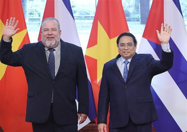 Primer ministro vietnamita sostiene conversacion con su homologo cubano hinh anh 1