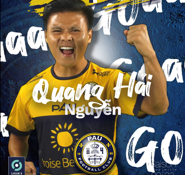 Brilla centrocampista vietnamita Quang Hai con su primer gol en la Ligue 2 hinh anh 1