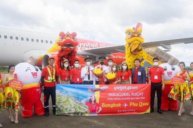 Inaugura Vietjet de Vietnam ruta aerea directa Phu Quoc- Bangkok hinh anh 1