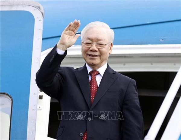 Maximo dirigente partidista de Vietnam parte de Hanoi para visita oficial a China hinh anh 1