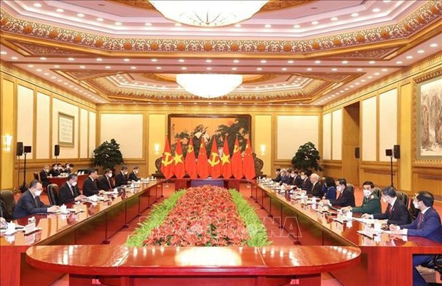Visita de maximo digigente partidista vietnamita a China ayuda a promover la amistad bilateral hinh anh 1