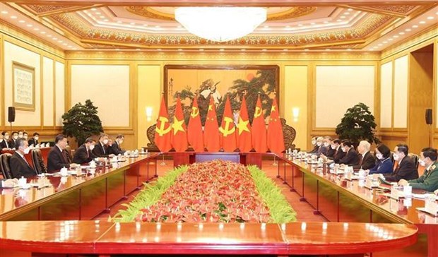 Visita del maximo dirigente vietnamita a China vigoriza nexos binacionales, afirma embajador hinh anh 2