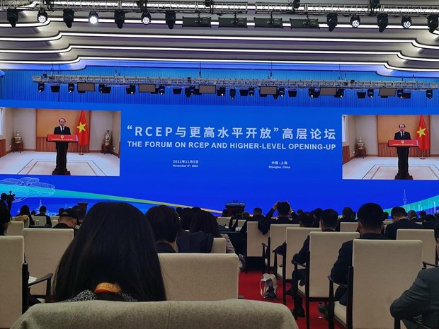 Vicepremier vietnamita asiste al foro “RCEP impulsa la apertura de alto nivel” en China hinh anh 2
